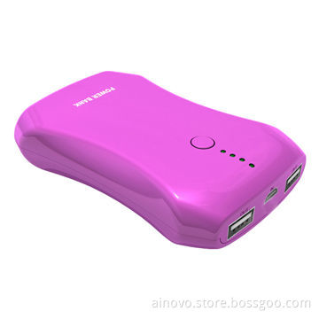 Portable power bank for iPhone 5, dual-USB, 6600mA high capacity